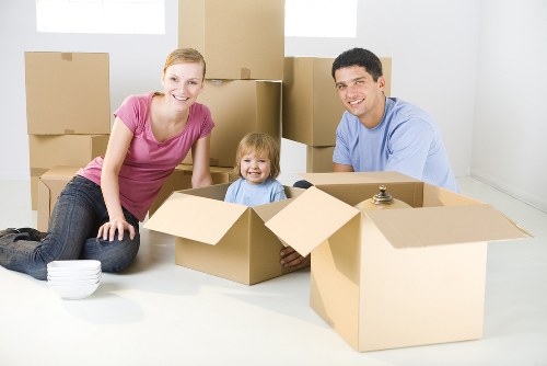 Removal van ready for a local move in Hampton Hill