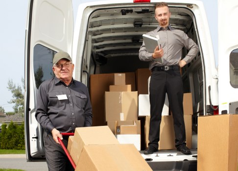Removals van for local home moving in Hampton Hill