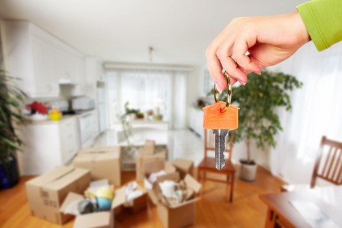 Professional office move preparation in a Hampton Hill business setting