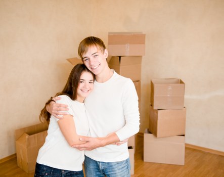 Careful loading of furniture into a removals van