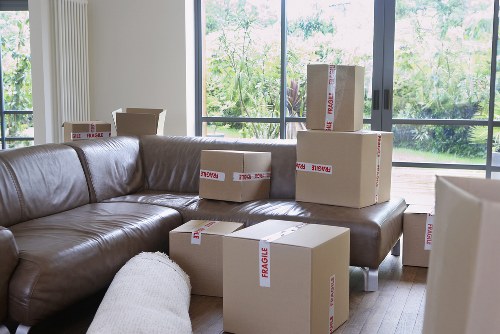 Furniture and boxes loaded into a moving van in Hampton Hill