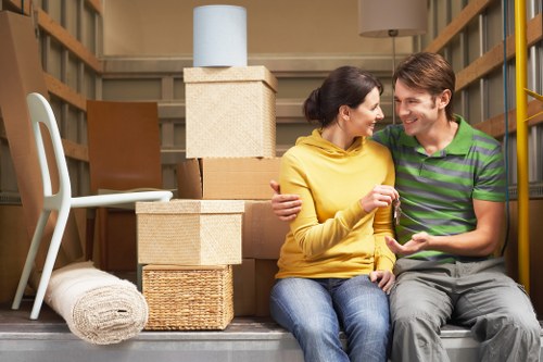 Careful furniture handling during a Hampton Hill house relocation