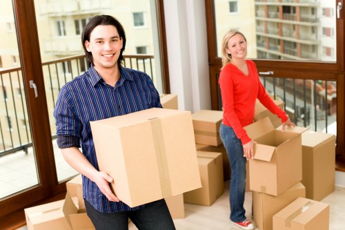 Commercial office moving in Hampton Hill with careful loading and transport
